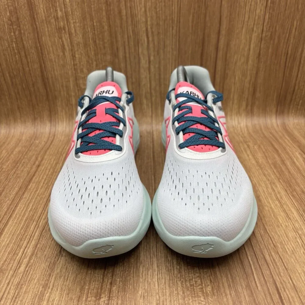 Karhu Ikoni Ortix Running Shoes Bright White Neon Magenta Size 11 Worn‎ Once